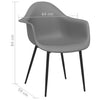 Harmaa ruokatuolit Erby (4 kpl)