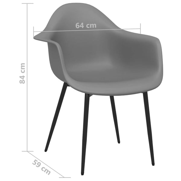 Harmaa ruokatuolit Erby (4 kpl)