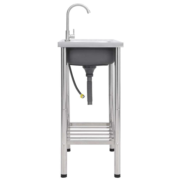 Edelstahl-Campingwaschbecken mit Wasserhahn Alexandry