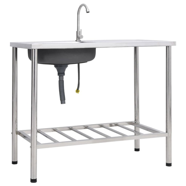Edelstahlspülbecken für Campingplätze Alexandry (mit Wasserhahn)