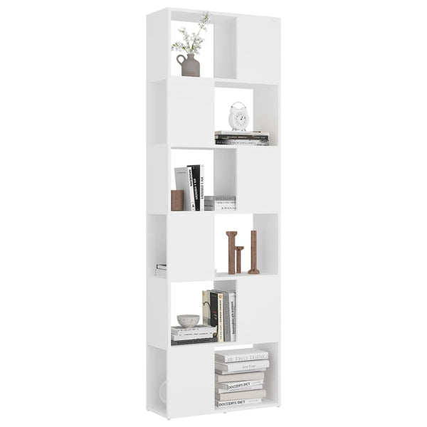 Weißes Bücherregal/Raumteiler Donald, 60x24x186cm