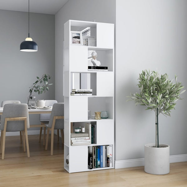 Weißes Bücherregal/Raumteiler Donald, 60x24x186cm