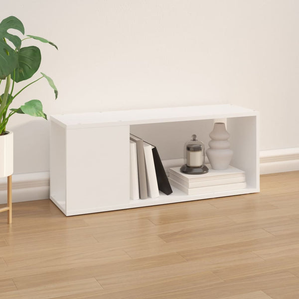 Weißes TV-Lowboard Donald 80x24x32cm (Spanplatte)
