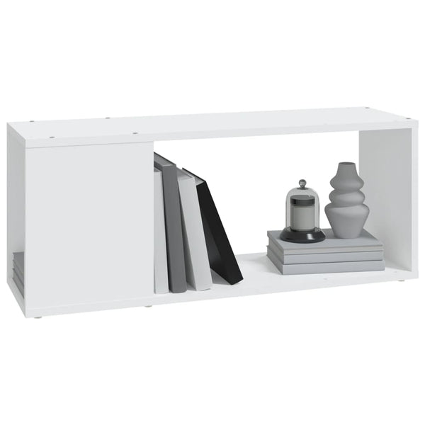 Weißes TV-Lowboard Donald 80x24x32cm (Spanplatte)