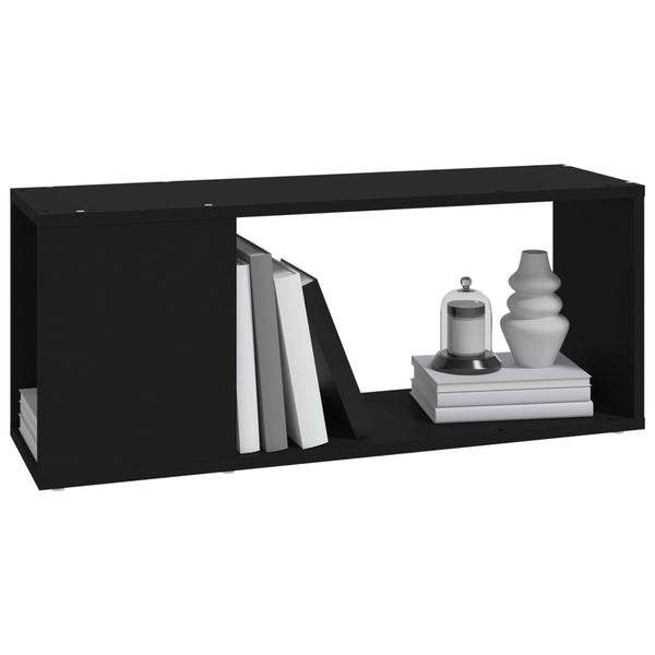 Schwarzer TV-Schrank Donald 80x24x32cm (Holz)