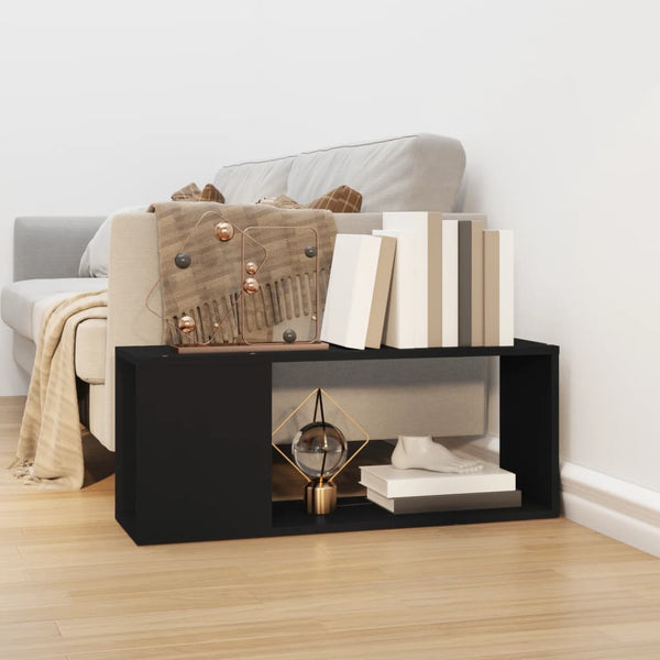 Schwarzer TV-Schrank Donald 80x24x32cm (Holz)