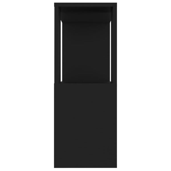 Schwarzes TV-Möbel Donald 80x24x63cm (Holz)
