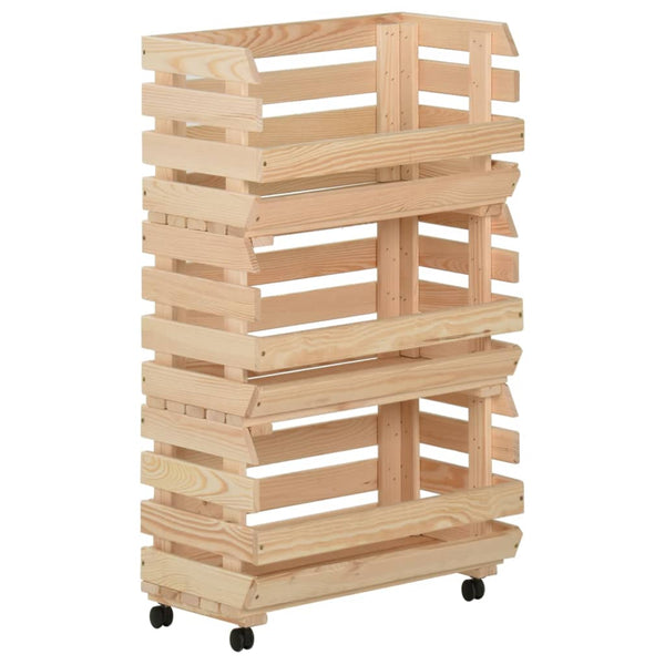 Vihanneskärry Nedrig 37x30x80cm (mänty)