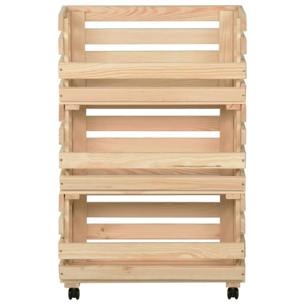 Vihanneskärry Nedrig 37x30x80cm (mänty)