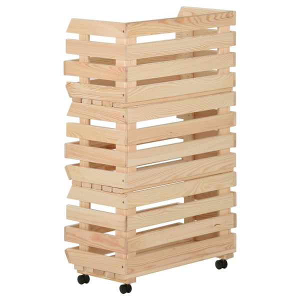 Vihanneskärry Nedrig 37x30x80cm (mänty)