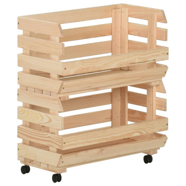 Vihanneskärry Nedrig 37x30x80cm (mänty)