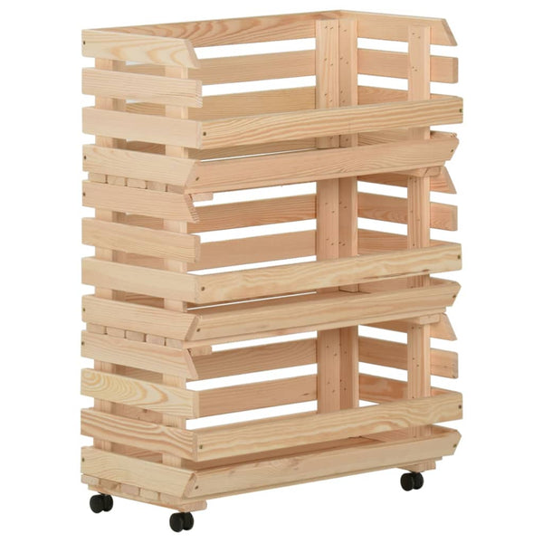 Vihanneskärry Nedrig 57x30x80cm (mänty)