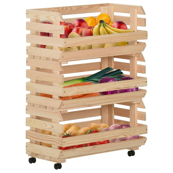 Vihanneskärry Nedrig 57x30x80cm (mänty)