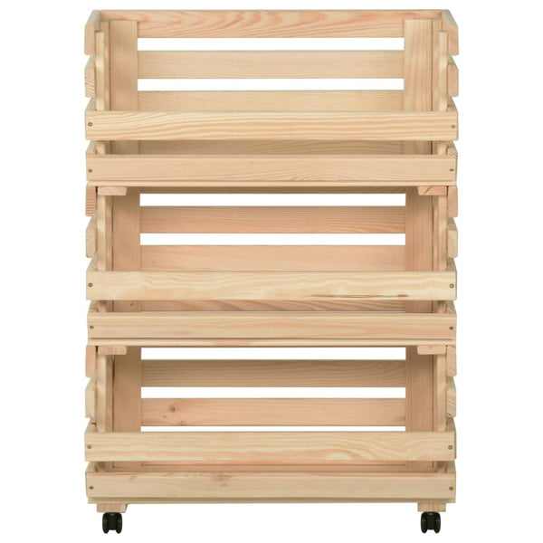 Vihanneskärry Nedrig 57x30x80cm (mänty)