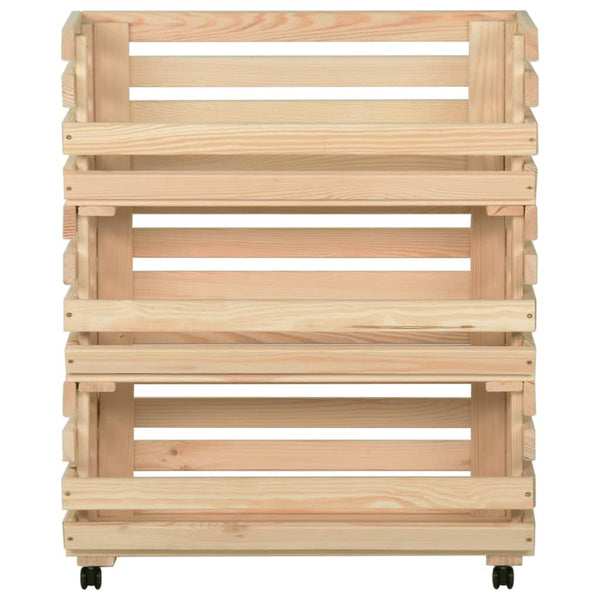 Vihanneskärry Nedrig 77x30x80cm (mänty)