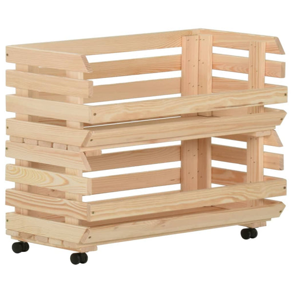 Vihanneskärry Nedrig 77x30x80cm (mänty)