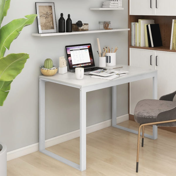 Weißer Computertisch Braia 110x60x73cm (Spanplatte)