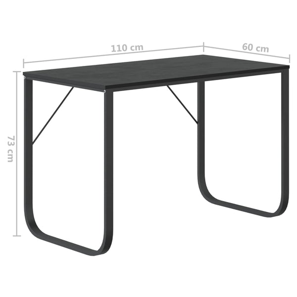 Schwarzer Computertisch Marcy 110x60x73cm (Spanplatte)