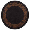 Schwarz-goldener Teppich waschbar Ifte φ120cm (rutschfest)