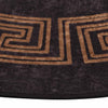 Schwarz-goldener Teppich waschbar Ifte φ120cm (rutschfest)