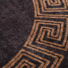 Schwarz-goldener Teppich waschbar Ifte φ120cm (rutschfest)