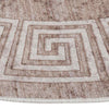Beiger Teppich waschbar Ifte φ120cm (rutschfest)