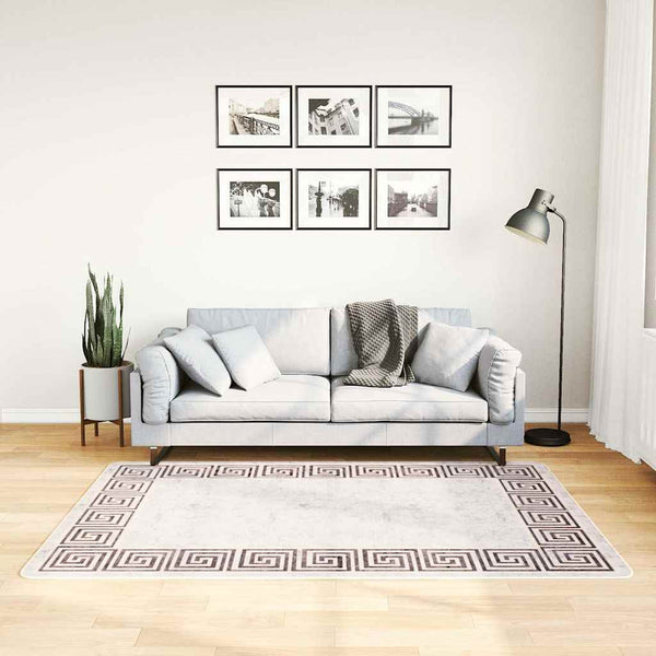 Heller beiger Teppich waschbar Ifte 120x180cm (rutschfest)