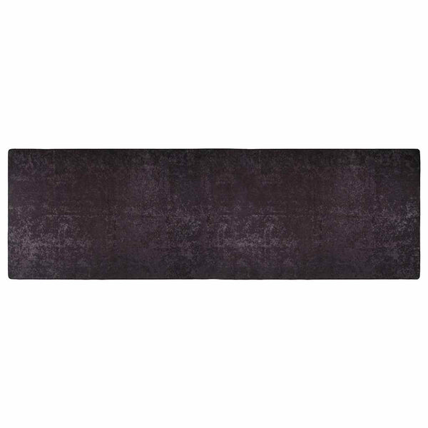 Anthrazitfarbener Teppich waschbar Ifte 80x300cm (rutschfest)