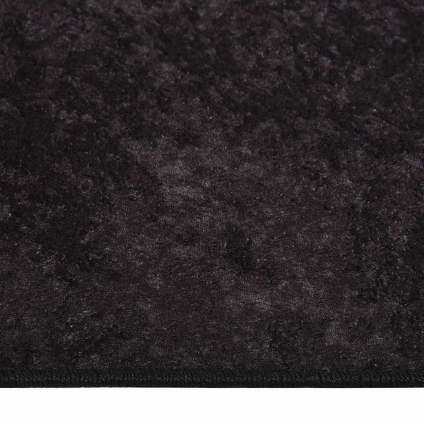 Anthrazitfarbener Teppich waschbar Ifte 80x300cm (rutschfest)