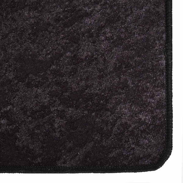 Anthrazitfarbener Teppich waschbar Ifte 80x300cm (rutschfest)