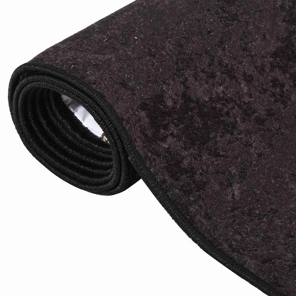 Anthrazitfarbener waschbarer Teppich Ifte 120x180cm (rutschfest)