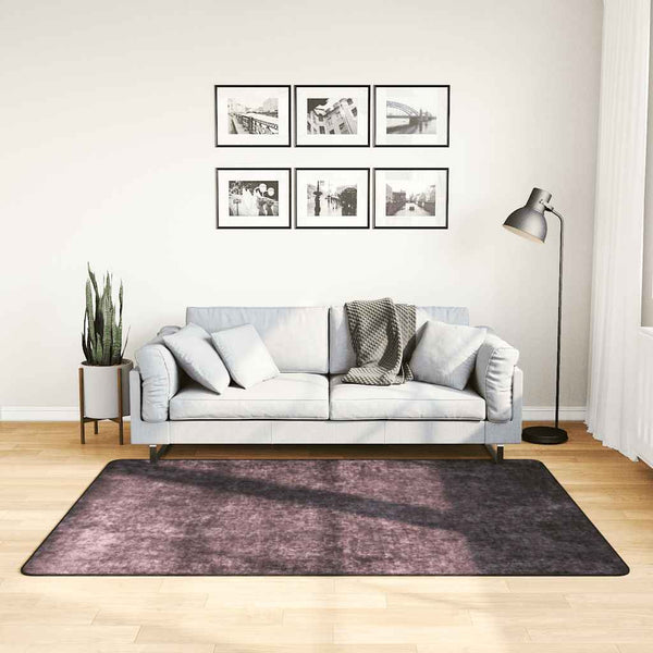 Anthrazitfarbener waschbarer Teppich Ifte 120x180cm (rutschfest)