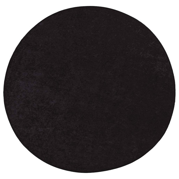 Anthrazitfarbener Teppich waschbar Ifte φ120cm (rutschfest)