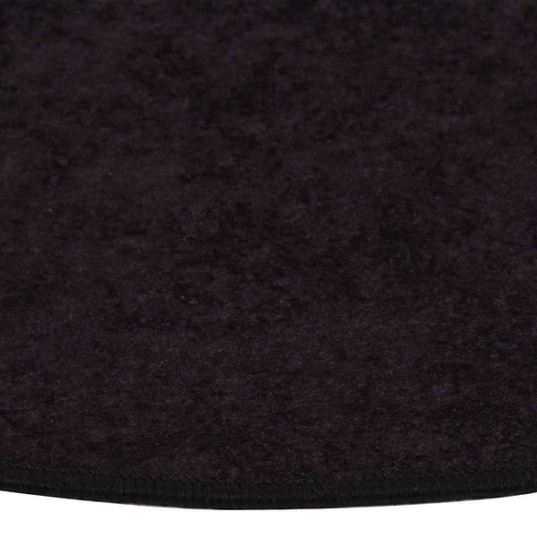 Anthrazitfarbener Teppich waschbar Ifte φ120cm (rutschfest)