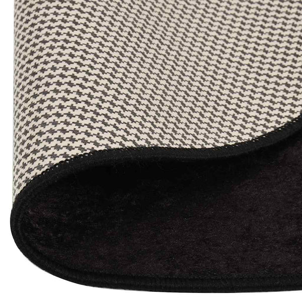 Anthrazitfarbener Teppich waschbar Ifte φ120cm (rutschfest)