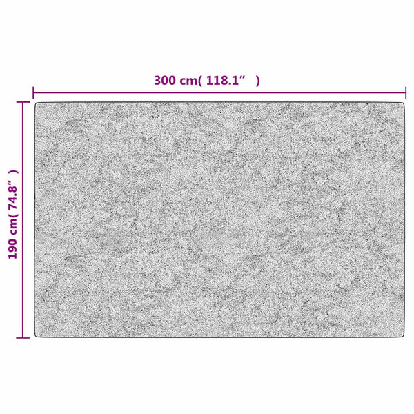 Ifte grauer waschbarer Teppich 190x300cm (rutschfest)