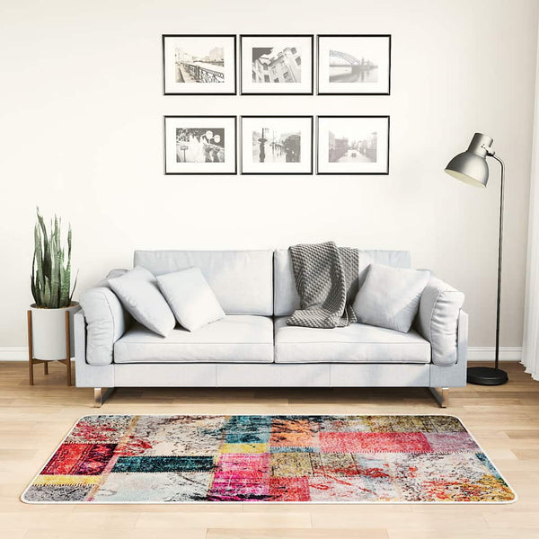 Mehrfarbiger Teppich waschbar Patchwork Ifte 80x150cm (rutschfest)