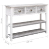 Antikgraues Sideboard Nicefora 108x30x76cm (Kaiserbaum)