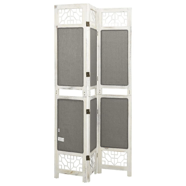Grauer Raumteiler Tena 105x165cm (3-teiliger Stoff)