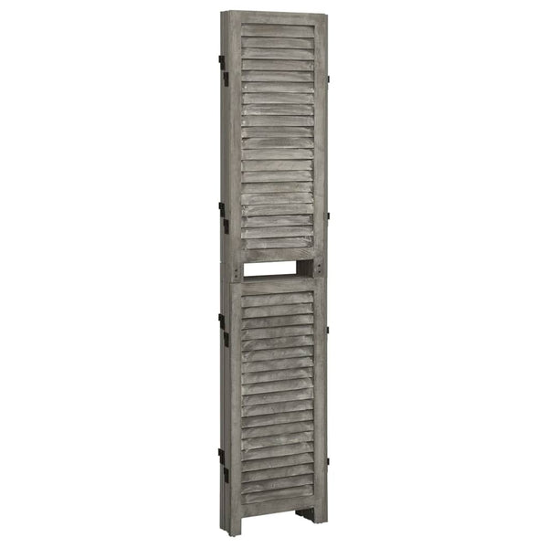 Grauer Raumteiler Boglar 179x166cm (5-teilig, Holz)
