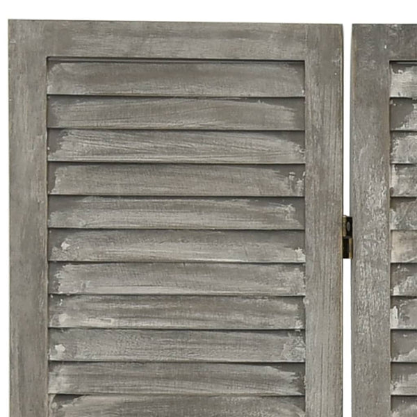 Grauer Raumteiler Boglar 179x166cm (5-teilig, Holz)