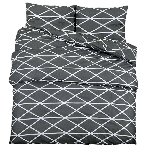 Temhur Bettwäsche-Set Grau 200x220cm (Baumwolle)