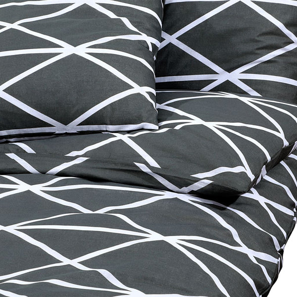 Temhur Bettwäsche-Set Grau 200x220cm (Baumwolle)