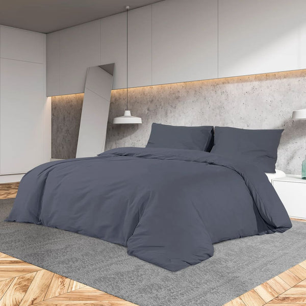Bettwäscheset Anthrazit Temhur 260x240cm (Baumwolle)