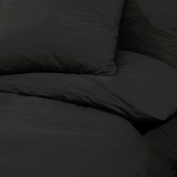 Temhur Bettwäsche-Set schwarz 240x220cm (Baumwolle)