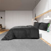 Temhur Bettwäsche-Set, schwarz, 220x240cm (Baumwolle)