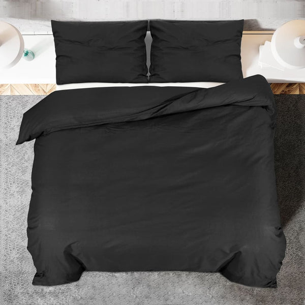 Temhur Bettwäsche-Set, schwarz, 220x240cm (Baumwolle)