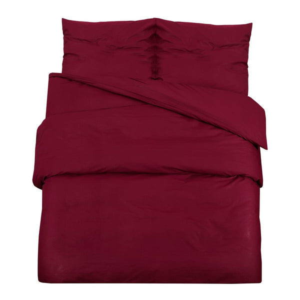 Bordeauxroter Bettbezugsset Temhur 260x240cm (Baumwolle)