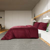 Bordeauxroter Bettbezugsset Temhur 260x240cm (Baumwolle)