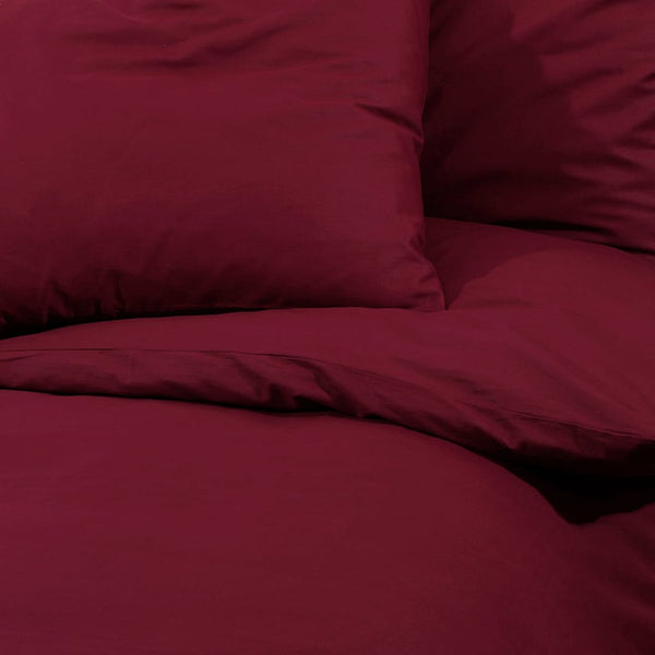Bordeauxroter Bettbezugsset Temhur 260x240cm (Baumwolle)